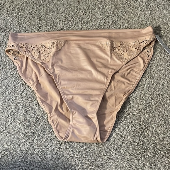 4 pk - Reveal Lingerie Women's High-Leg Brief Underwear - Beige Satin - Picture 2 of 5